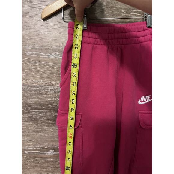 Nike Kids Girls Pink Fleece Cargo Joggers Pants SIze Small 4-5 Yrs Barbie - Picture 6 of 10